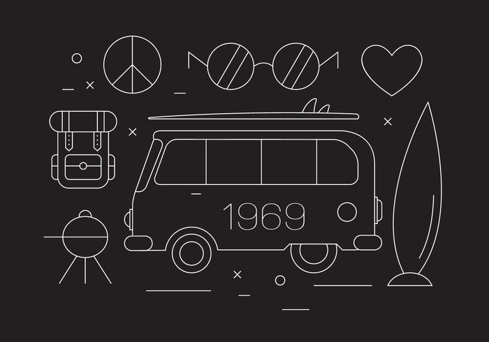 Free Hippie Vector Illustration