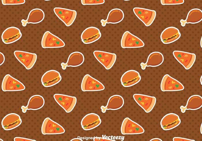 Delicious Fast Food Pattern vector