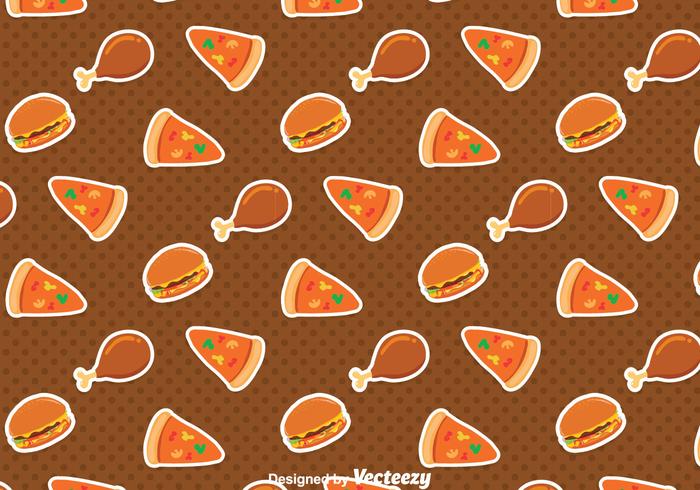 Delicious Fast Food Pattern vector