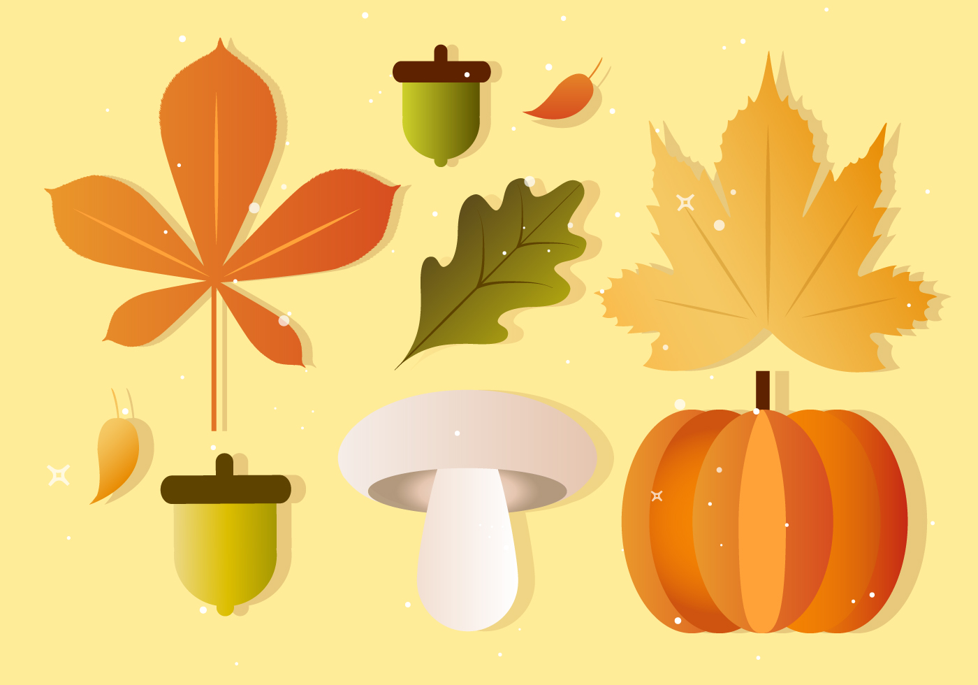 Vector Cartoon Autumn Background Stock Vector