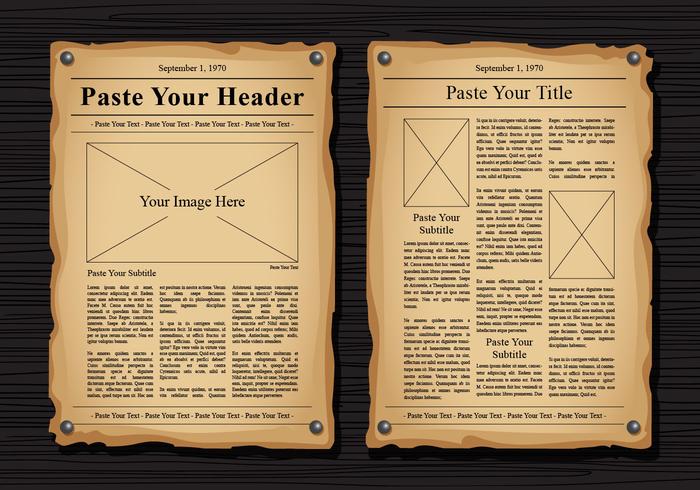 Old Newspaper Vector Templates 