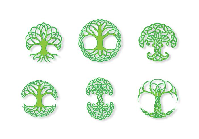 Green Celtic Tree Vector