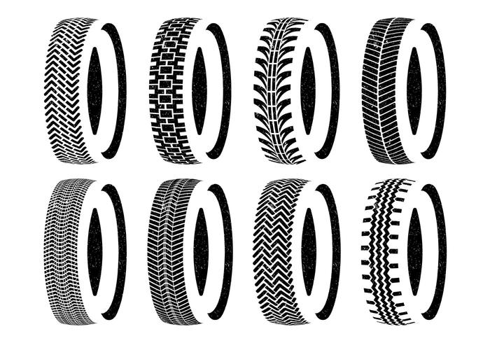 Tire Wheel Vector Set