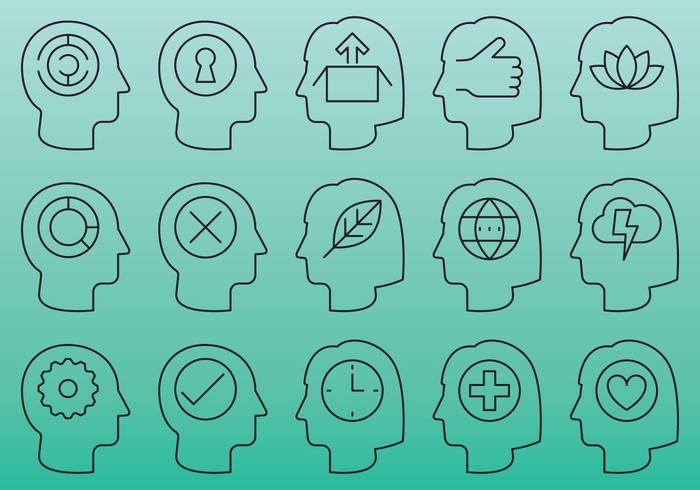 People Head Icons vector