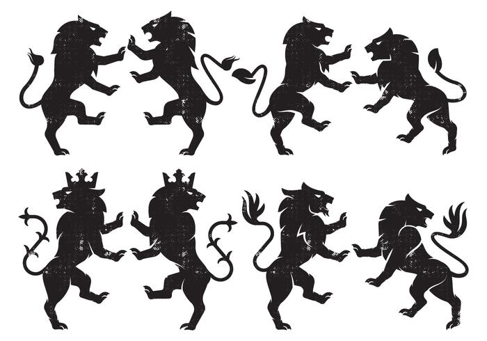 Heraldry Lion vector