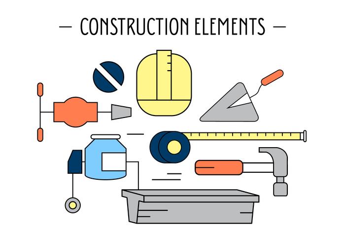 Elementos de construcción gratuitos vector