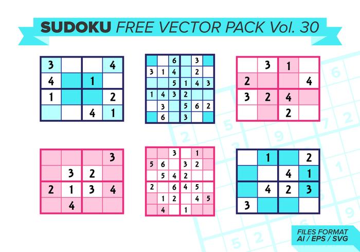 Sudoku Free Vector Pack Vol. 30 Sudoku Free Vector Pack Vol. 30