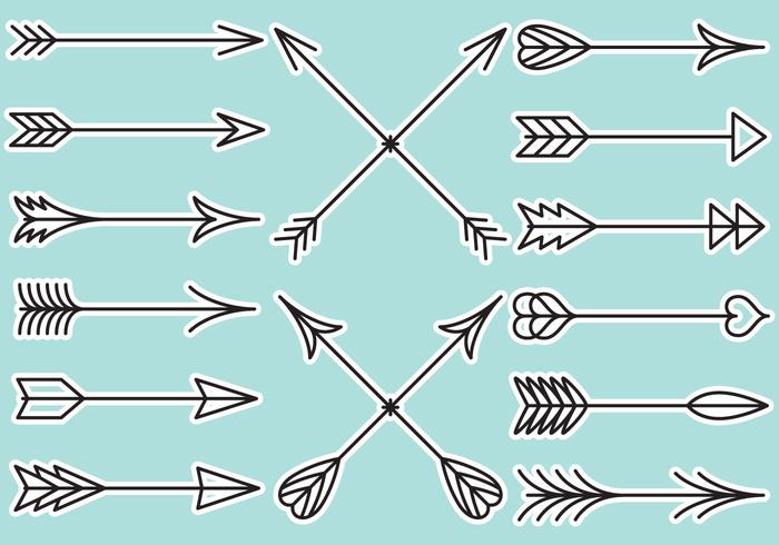 Flechas Line Arrows vector