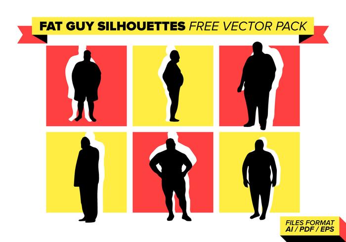 Fat Guy Silhouettes Free Vector Pack Fat Guy Silhouettes Free Vector Pack