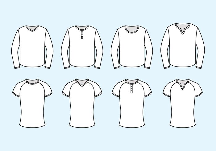 Set Of Raglan Vector 121296 Vector Art at Vecteezy