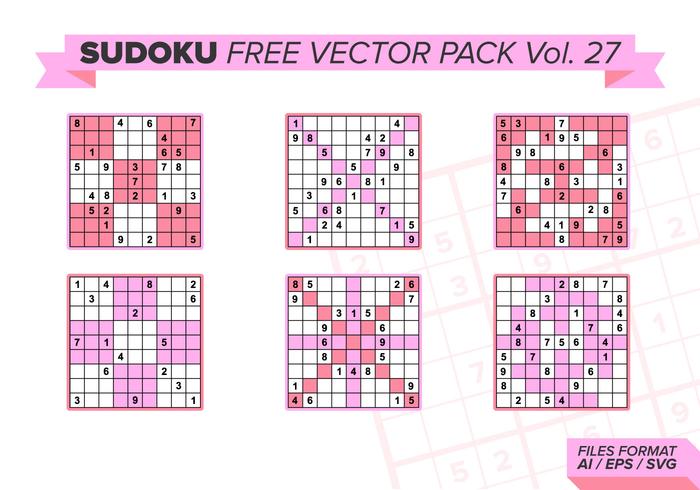 Sudoku Free Vector Pack Vol. 27 Sudoku Free Vector Pack Vol. 27