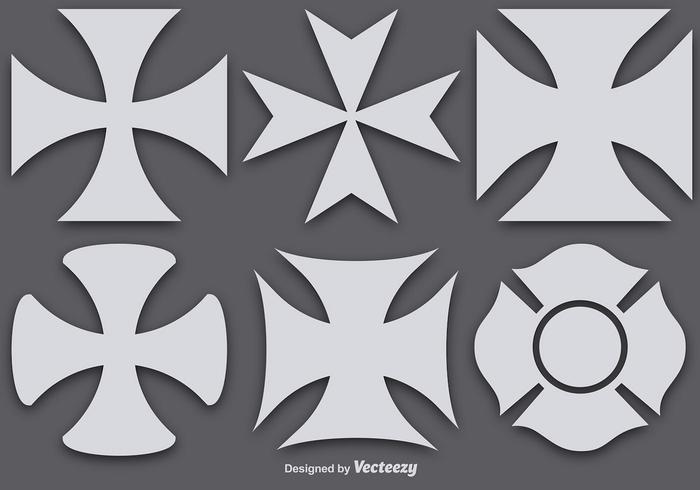 Maltese and Iron Cross Vector Set