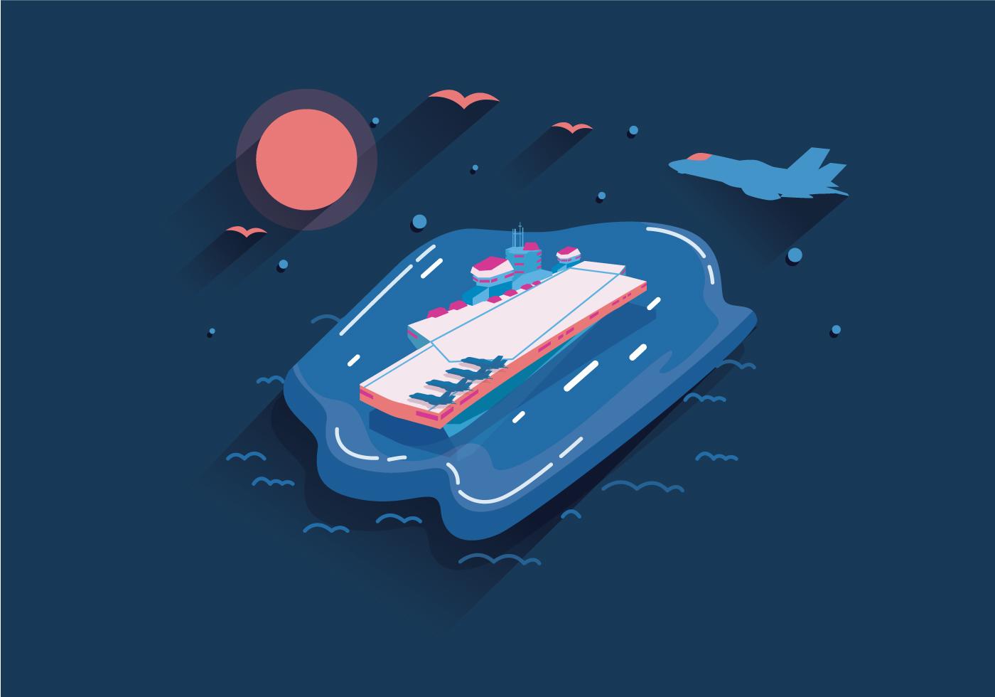 Aircraft Carrier Vector 121339 Vector Art at Vecteezy