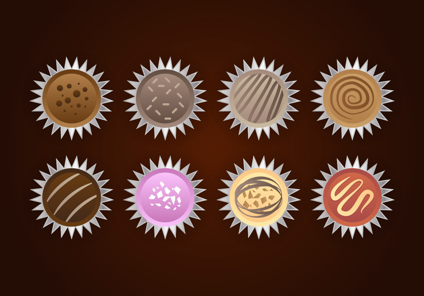 Truffles Chocolates Vector 121368 Vector Art at Vecteezy
