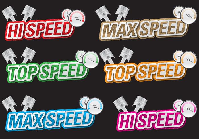 Speed Titles vector