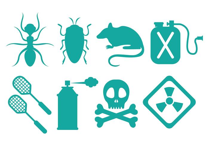 Pest control icons vector