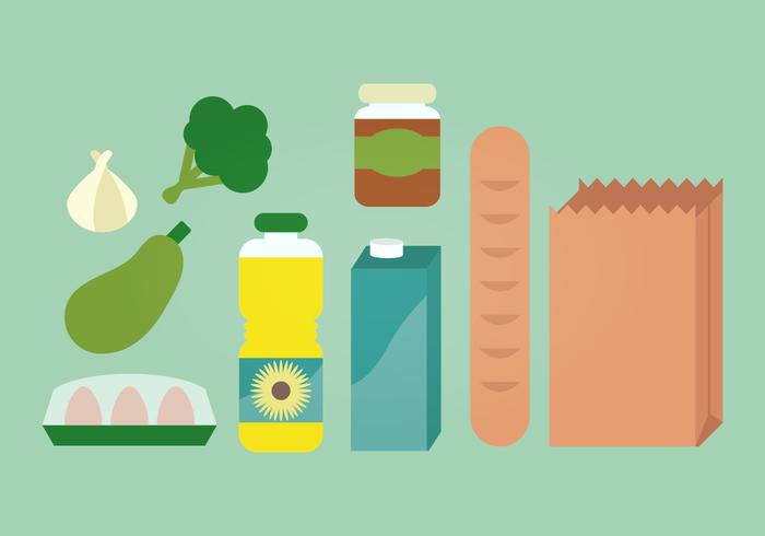 Groceries Vector Illustration