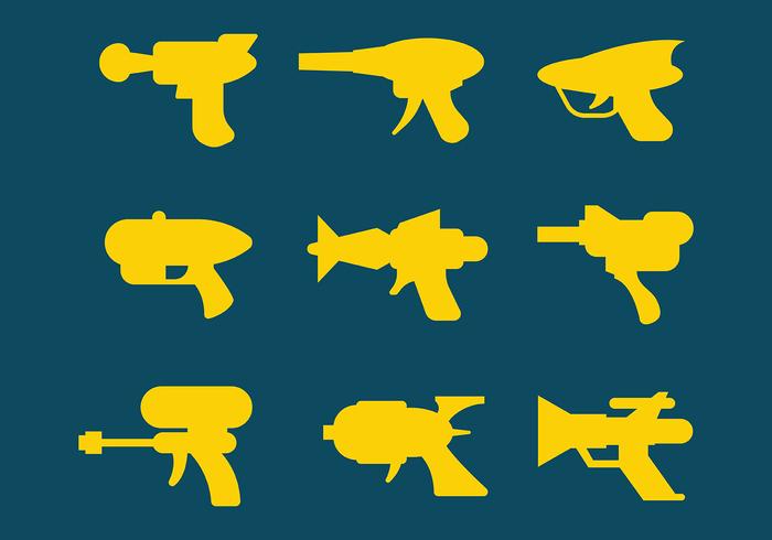 Libre de armas láser iconos Vector