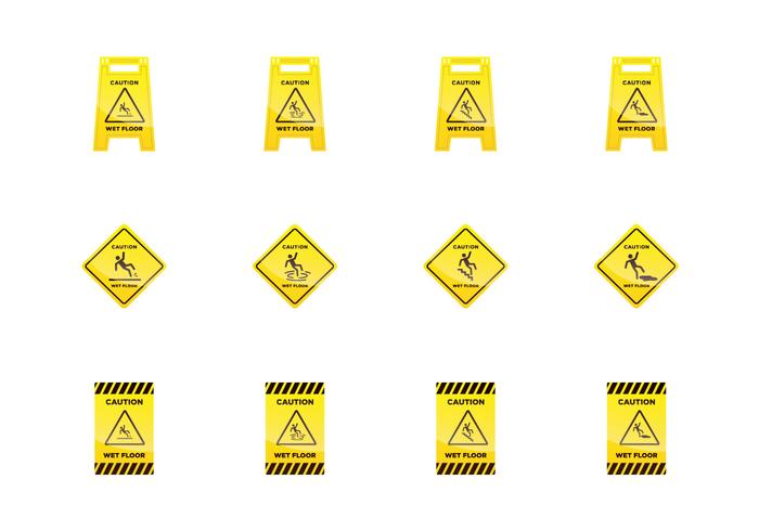 Wet Floor Sign vector