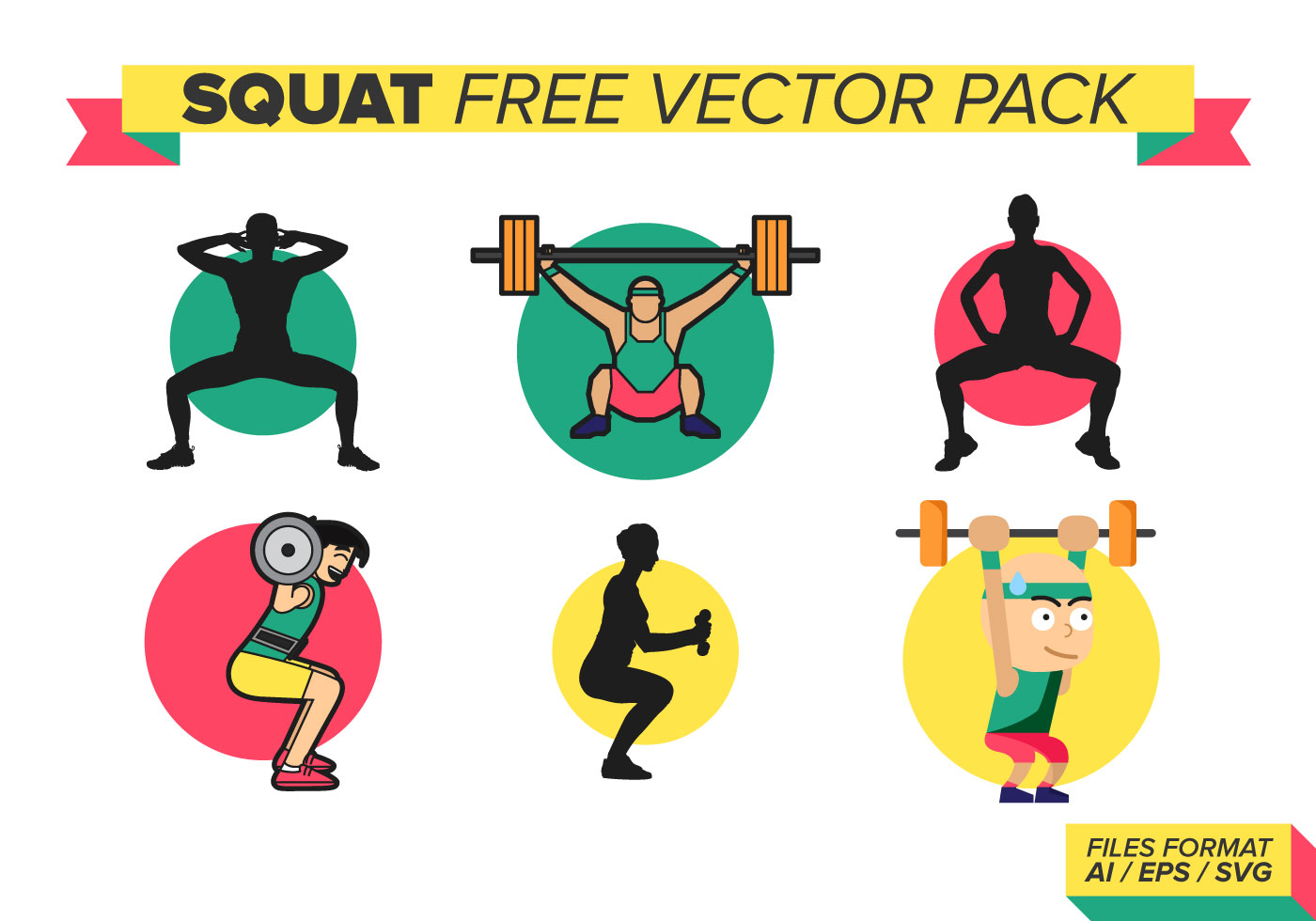 Download Squat Free Vector Pack - Download Free Vectors, Clipart ...