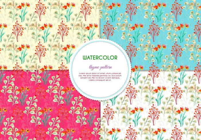 Painted Flower Pattern Pack vector