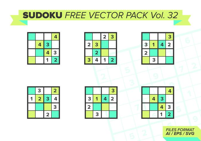 Sudoku Free Vector Pack Vol. 32 Sudoku Free Vector Pack Vol. 32