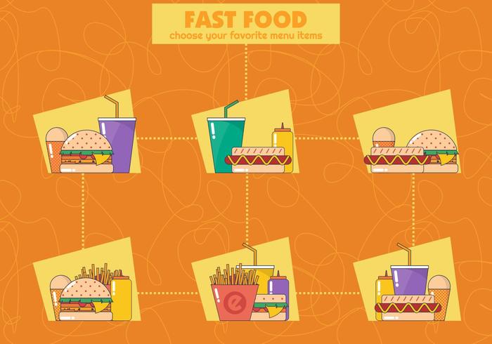 Fast Food Vector Icons 