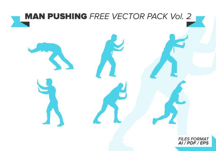 Man Pushing Free Vector Pack Vol. 2