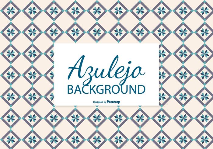 Creamy Azulejo Tile Background vector