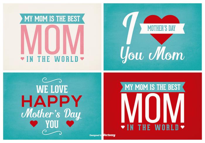 Mother's Day Label Set vector