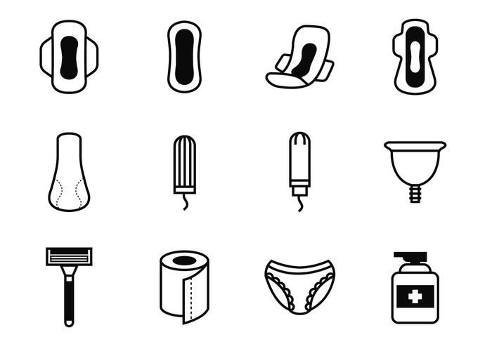 Free Feminine Hygiene Icons Vector Free Feminine Hygiene Icons Vector