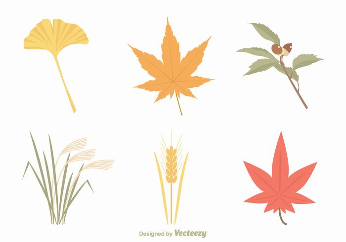 Libre de hojas de otoño Vector Set