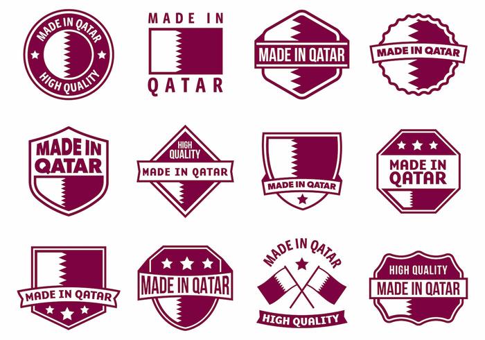 Free Made in Qatar Badges Vector Free Made in Qatar Badges Vector