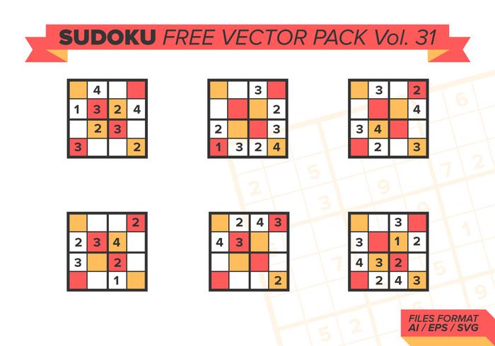 Sudoku Free Vector Pack Vol. 31 Sudoku Free Vector Pack Vol. 31