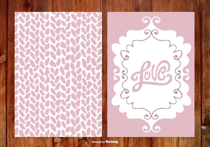 Cute Hand Drawn Wedding Tarjetas vector