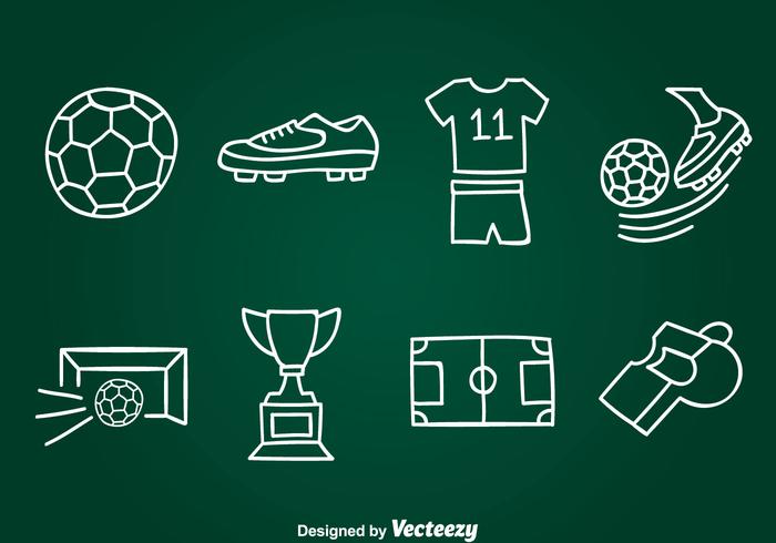 Hand Drawn Football Element Vector Hand Drawn Football Element Vector