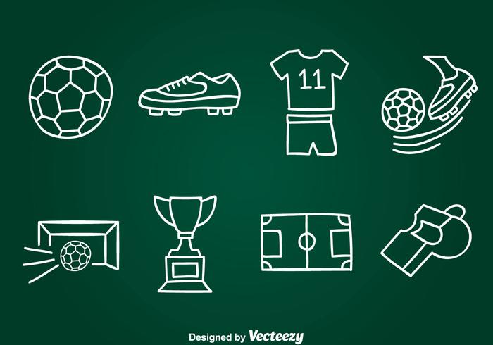 Hand Drawn Football Element Vector