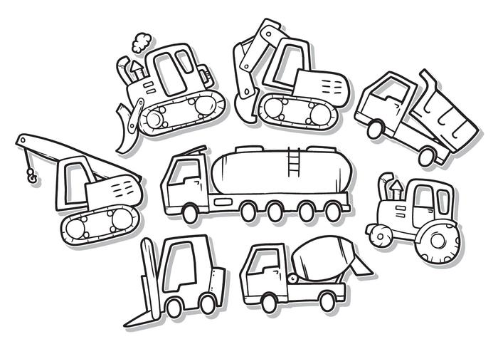 Tractor with Face Vehicle Coloring Page for Kids 10002498 Vector Art at  Vecteezy