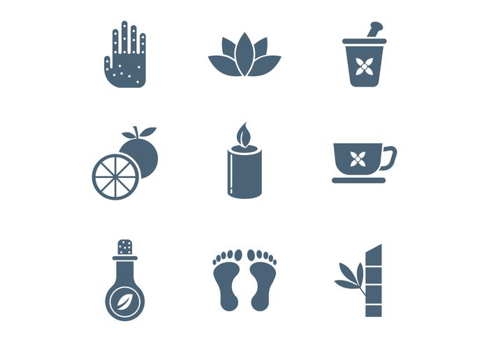 Free Spa and Relaxation Vector Icons Free Spa and Relaxation Vector Icons