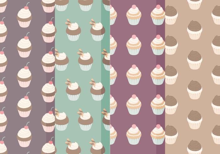 Vector Cupcake Pattern