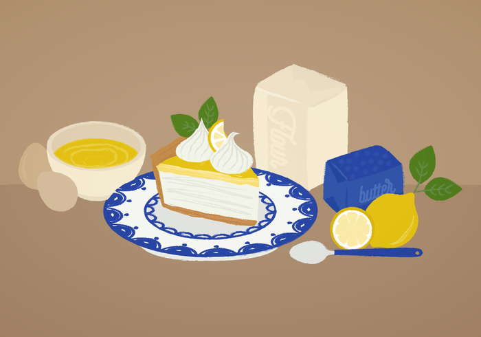 Vector Lemon Pie Ilustración