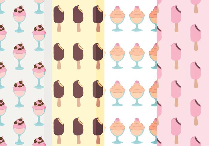 Vector Ice Cream Patterns