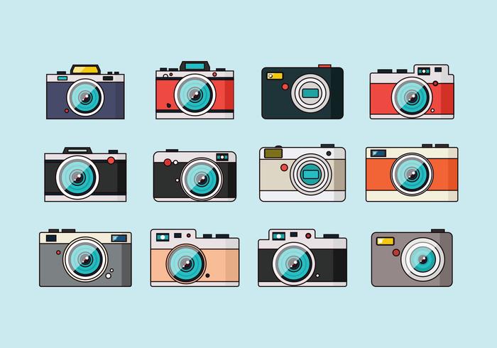 Colección Vintage Cameras vector