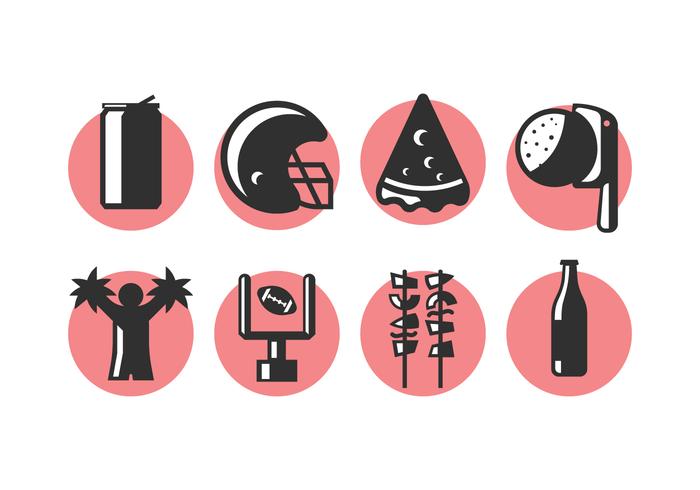 Tailgate Party Icons 2 vector