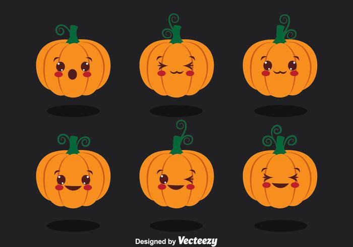 Cute Pumpkin Collection Vector