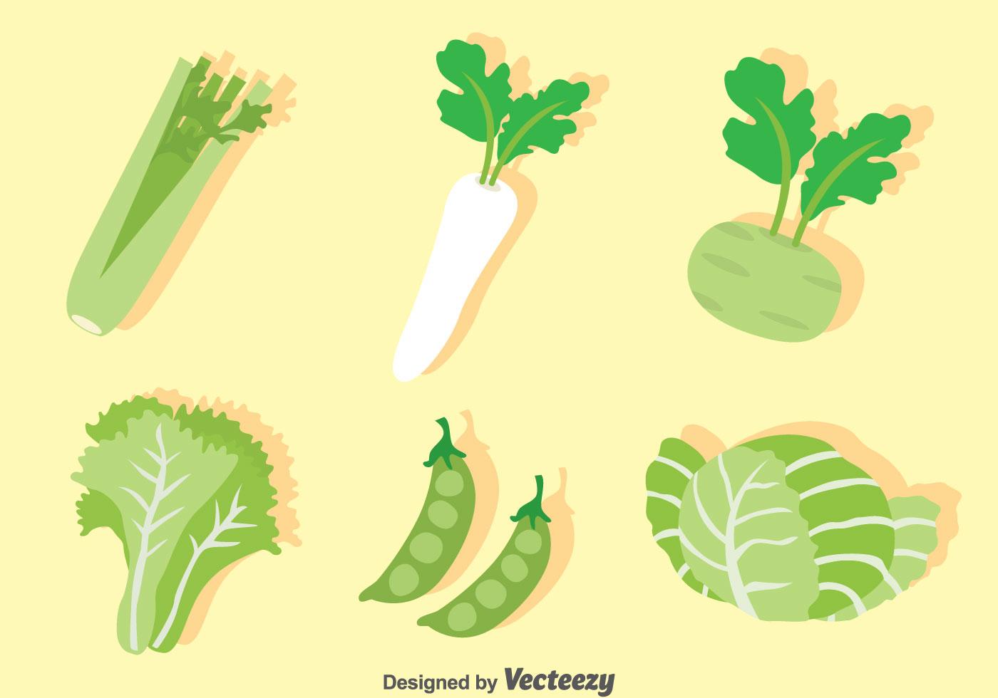 Green Vegetable Vector Set 121749 Vector Art at Vecteezy