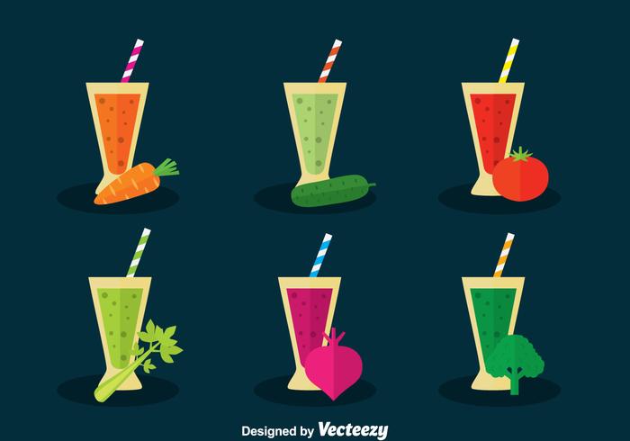 Vegetable Juice Vector Set