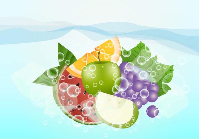 Fruta efervescente vector