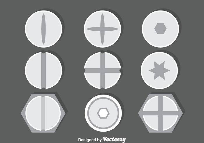 Bolt And Screw Collection Vector