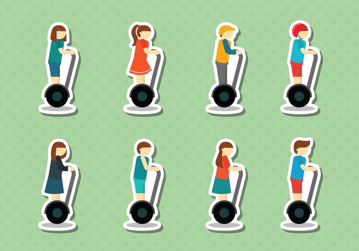 Gente libre de Segway Vector